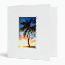 Palm Tree Sunset Stamp 3 Ring Binder