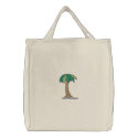 Palm Tree Tote embroidered bags by silly_strings Palm Tree Tote embroidered bags
