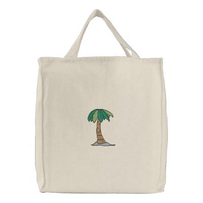 Palm Tree Tote Canvas Bag by silly_strings