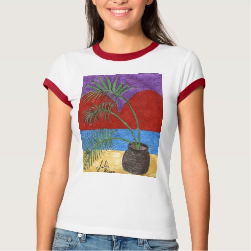 Palm Tree Valentine Shirt by Julia Hanna shirt