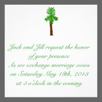 Palm Tree Wedding Invitation invitations