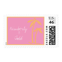 Palm Tree Wedding Postage Stamp