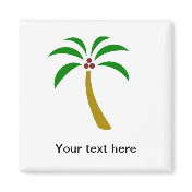 Palm Tree With Coconuts Fridge Magnets