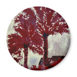 palm trees acrylic modern tropical wall art fridge magnets