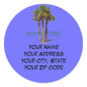 Palm Trees Address label stickers