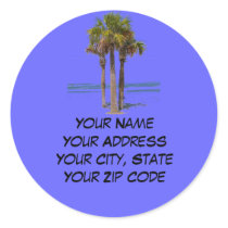 Palm Trees Address label stickers
