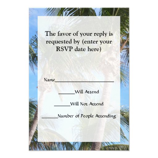 Palm Trees Against Blue Sky Announcement