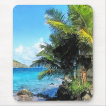 Palm Trees and Beach St. Thomas VI mousepads