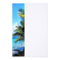 Palm Trees and Beach St. Thomas VI stationery