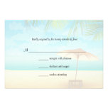 Palm Trees And Beach Umbrella Response Card