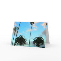 Palm Trees and Blue Sky Greeting Card by DonnaGrayson Palm Trees and Blue Sky Greeting Card