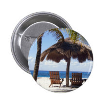 Palm Trees and chairs Mexico Beach Pins