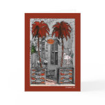 Palm Trees and Flamingo Greeting Cards