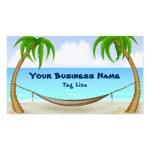 Palm Trees and Hammock Beach Business Card (front side)