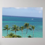 Palm trees and Ocean Print