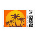 Palm Trees and Sun postage