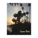 Palm trees at Laguna sunset postcard