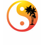 Palm Trees at Sunset Yin Yang Spaghetti Tank
