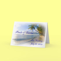 Palm Trees & Beach Wedding Invitation cards