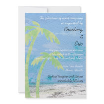 Palm Trees - Beach Wedding invitations