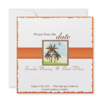 Palm Trees - Beach Wedding invites