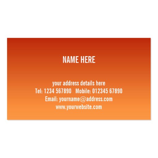 Palm Trees Business Card (back side)