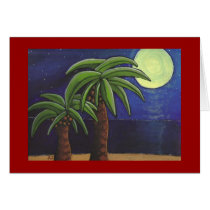 Palm Trees by the Sea - card