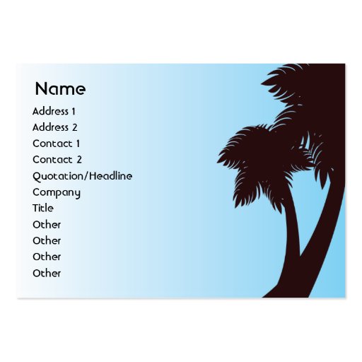 Palm Trees - Chubby Business Card Template