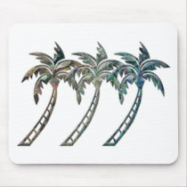 Palm Trees in Paua Shell Textures mousepads