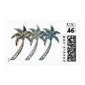 Palm Trees in Paua Shell Textures postage by ElainePlesser Palm Trees in Paua Shell Textures postage
