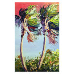 Palm Trees in the Wind Custom Stationery