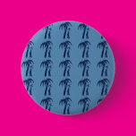 Palm Trees on Blue Pinback Buttons