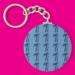 Palm Trees on Blue Keychain