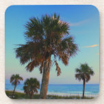 Palm Trees on Florida Beach Drink Cork Coasters