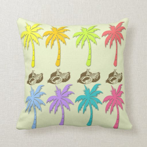 Palm Trees Pattern Throw Pillow Zazzle