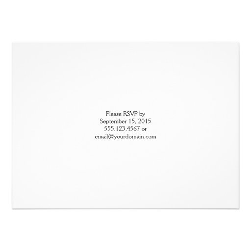 Palm Trees Peach Yellow Ombre Reception Only Announcement