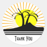 Palm Trees Round Sticker