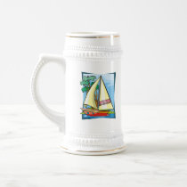 Palm Trees & Sailboat Coffee Mugs