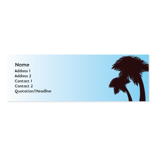 Palm Trees - Skinny Business Card (front side)