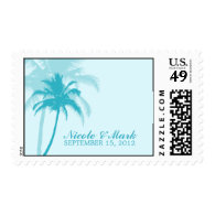 Palm Trees Summer Wedding Stamps