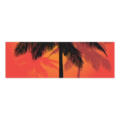 Palm Trees Sunset Silhouettes Business Card Templates