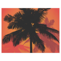 Palm Trees Sunset Silhouettes Flyers