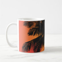 Palm Trees Sunset Silhouettes Mugs