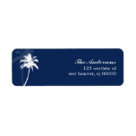 Palm Trees Tropical Beach Wedding Custom Return Address Label