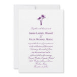 Palm Trees Wedding Invitation - Purple