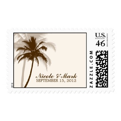 Palm Trees Wedding postage