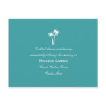 Palm Trees Wedding Reception Card Personalized Announcements