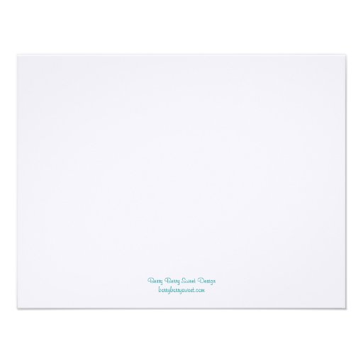 Palm Trees Wedding Reception Card - White/Aqua Custom Announcements
