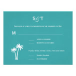 Palm Trees Wedding RSVP Card Custom Announcement