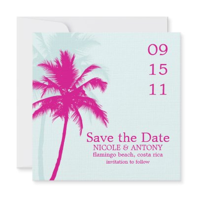 Palm Trees Wedding Save the Date Announcements